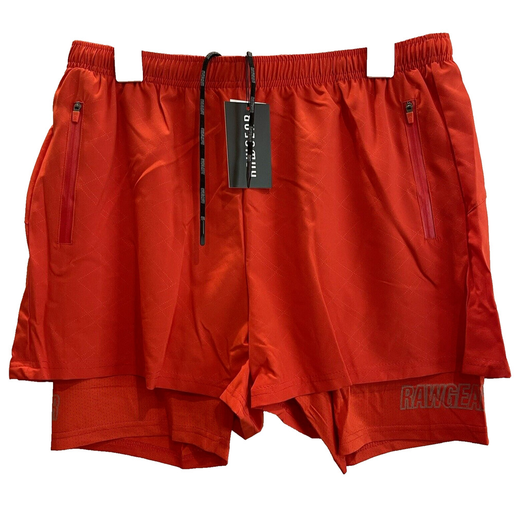 Raw Gear Men's Compression Shorts XL Red ~ RG114 By Bradley Martyn ✨NEW✨